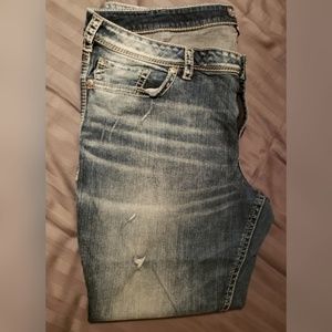 Silver Boyfriend Jeans